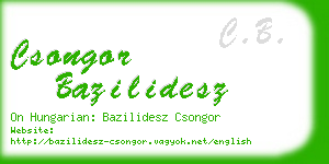 csongor bazilidesz business card